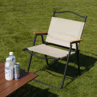 Portable outdoor folding chair Wood grain chair Kermit chair Fishing stool Camping chair Portable folding chair