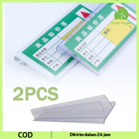 1m/2pcs Price Rail Rel Etalase Price Tag Gondola Price Tag Rak Alat Label Harga Tempel Lis Harga Min