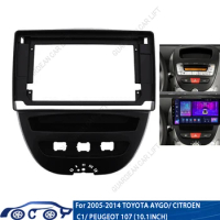 7"/10.1" For Toyota Aygo Citroen C1 Peugeot 107 2005-2014 Car Radio Fascias Android MP5 Stereo Player 2Din Head Unit Panel Frame