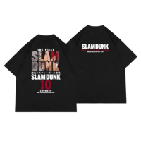 Anime Streetwear Unisex T-Shirt Sakuragi Hanamichi Print Japanese Fashion Anime The First Slam Dunk Harajuku Cosplay Shirt