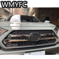 Middle Net Grill Grille Guard Decorative Trims Protector Cover Car Accessories For Toyota RAV4 Hybrid Adventure 2019-2023
