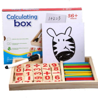 Mainan Edukasi Anak Calculating Box Kotak Kayu Belajar Berhitung Angka