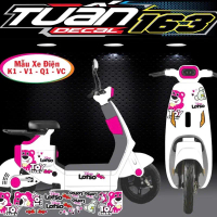 Tem gấu dâu xe điện K1-Q1-V1-VC