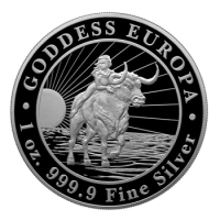 Silver Plated Souvenir 1 OZ Coin, Non Magnetic Decoration, Europe, 5 Pcs, 1 oz, 2022 Edition