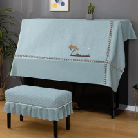 1pcs New Piano Dust Half Cover Modern Minimalist and Fashionable Piano Cover Cloth Nordic Household Piano Bench Cover