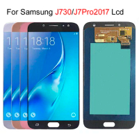 100% Test For Samsung for Galaxy J7 pro 2017 J730 LCD Display with Touch Screen Digitizer Assembly Replacement OLED blue filter