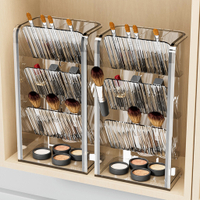 【Ready Stock】Bathroom vanity Makeup Layered mirror cabinet Storage shelving High Quality Fashionable