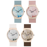 日本代購 空運 YAMATO 日本製 painting clock 手錶造型 掛鐘 時鐘 壁鐘 木製 木頭 工藝 雜貨