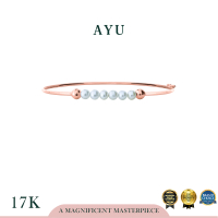 AYU Gelang Emas - Pearls On Benang Wire Bangle 17k Rose Gold