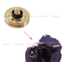 Finely Concave Gold Copper Camera Release Shutter Button for Nikon DF FM2 Fuji X100 X100S X100T, X30 X20 X10, X-E1 X-E2 X-PRO1