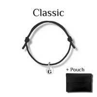 Gawung Gelang Pria Tali Hitam Gift Couple Inisial Cowok Aesthetic Classic Simple Black O Kado GGHITA