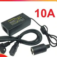 Adaptor Lighter Converter Konverter 220V AC To 12V DC Lighter Socket Power Mobil Kulkas EU 5A 10A Ad