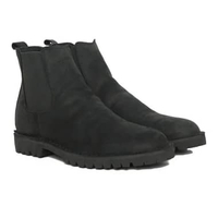 Sepatu Boots Kulit Asli - VIGOS Chelsea LJ CH BLack 42