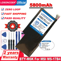 LOSONCOER 5800mAh BTY-M6K Battery For MSI MS-17B4 MS-16K3 GS63VR-7RG GF63 Thin 8RD 8RD-031TH 8RC GF75 Thin 3RD 8RC 9SC Battery