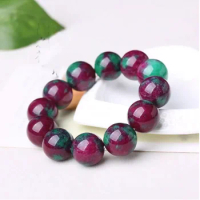 Bangle Natural Jade Jewelry Round Beads Natural Ruby emerald jade bracelet