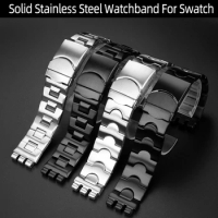 Solid Stainless Steel Watchband For Swatch YCS YAS YGS IRONY Strap Silver Men's /Women's Metal Bracelet Stock Watch Accessories