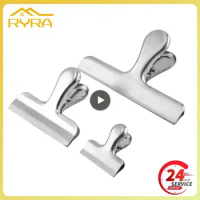 Stainless Steel Bag Clipsf For Food Heavy Duty Metal Silver Food Clips Office Paper Clamps Air Tight Seal Snack Clips