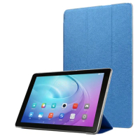 Silk pattern PU leather case for Samsung Galaxy Tab S6 Lite 2022 slim clear cover S6lite SM-P610 P615 P613 P619 stand hard shell
