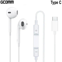 GCOMM iPhone/iPad Android TypeC 高品質低音立體耳機 含線控麥克風 白 黑
