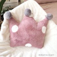 【BELLE VIE】梨花球夢幻造型抱枕- 兔兔絨(皇冠抱枕)