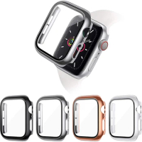 Cover For Apple Watch 7 case 45mm 41mm PC Shockproof Protection Shell For iWatch Series 6 5 4 3 38mm 40mm 42mm Bumper No Screen