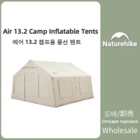 Naturehike Air-13.2 Camping Inflatable Tent 4 Person Travel Moisture Proof Tent with Chimney Mouth Outdoor Camp Inflatable Tent