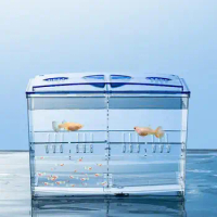 2 Types Acrylic Clear Fish Breeding Isolation Box Betta Fish Aquarium Breeder Fish Tank Hatching Incubator Fish House Home