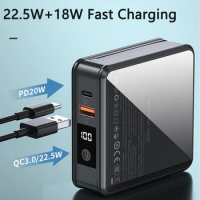 22.5W Fast Charge Power Bank with AC Plug 10000mAh Powerbank Wall Charger for iPhone Samsung Xiaomi QC 3.0 Fast Charging Adapter