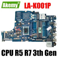 GDI53 LA-K001P For Dell Inspiron 15 3501 3505 5575 3305 Laptop Motherboard CPU:R5-3500U R7-3700U CN-0GWD64 0DRFWY 05HPX6 0P92W5