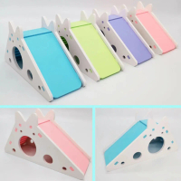 ACCURACY Assembled Hamster Slide Toy Guinea Pig Golden Bear Funny Breathable Hamster House Nest Chin