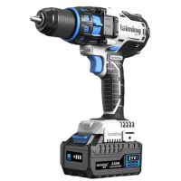 6.0AH Battery Drill Machine Cordless Screwdriver Rechargeable Hand Drill Machine Hammer Drill Impact Electric Woodworking Tools