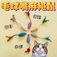 『台灣x現貨秒出』毛球嘴羽毛麻繩玩具 羽毛玩具 貓咪玩具 貓玩具 寵物玩具 逗貓玩具 貓貓玩具