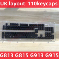 UK Layout-A full set G915 110Key Caps Black for Logitech G813 G913 G815 G915 Wireless Keyboard UK Version