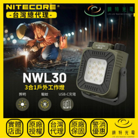 【錸特光電】NITECORE NWL30 多功能戶外工作燈 3000流明 120米 磁吸 照明驅蚊 無極調節色溫 可搭三腳架