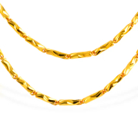 【福西珠寶】買一送一9999黃金項鍊 雷射圓管超閃項鍊 套頭2尺(金重4.79錢+-0.03錢)