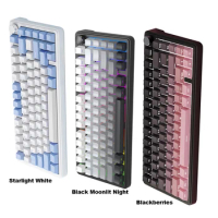 X85 Mechanical Keyboard 82 Key RGB Tri-Mode Hot-Swappable Keyboard Bluetooth-Compatible 2.4GHz Personalized Keypad Gasket Spring
