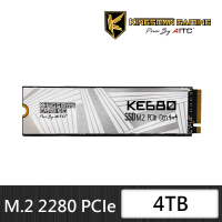 【AITC 艾格】KINGSMAN KE680_4TB NVMe M.2 2280 PCIe Gen 4x4 SSD 固態硬碟(讀：7400M/寫：6600M)