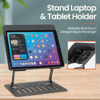 Tablet Stand Holder Foldable Laptop Stand Holder Multifunction Aluminum Alloy Untuk Tablet Phone / U