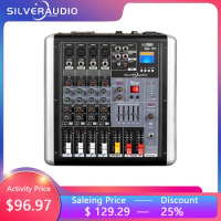 GAX-ML4 Professional 4-Channel Audio Mixer Powerful 16 DPS Effect Blueteeth DJ Audio Mixer With USB Switch For Karaoke Stage KTV