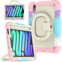 360° Swivel Stand/ Handle Grip/ Shoulder Strap,Shockproof Protective Rugged Case For iPad Mini 6 /iPad Mini 6th Gen 8.3 Inch