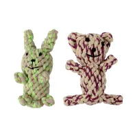 Pawise Mainan Anjing Boneka Tali Bentuk Beruang &amp; Kelinci