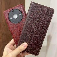 Magnetic Genuine Leather Skin Flip Wallet Book Phone Case Cover On For Realmi Realme 11 12 Pro Plus 5G Realme12 Realme11 256/512