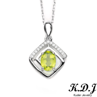 【K.D.J 圓融珠寶】天然橄欖石菱形墜飾