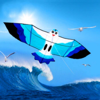 free shipping high quality 2m seagull kite with100m kite line flying bird kite flying toys hcxkite traditional chinese kites