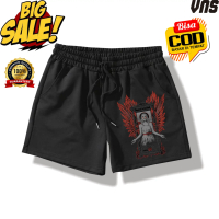 NN apparel Shortpants Celana Pendek motif angel sayap tebal Hitam
