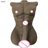 Big Dildo Penis doll Realistic Sex Torso Love Doll Toy for Men Women Gay Masturbator Sexy Breasts Female Pussy Adult Supplies