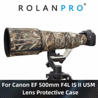 ROLANPRO Waterproof Lens Camouflage Coat For Canon EF 500mm F/4 L IS II USM Rain Cover Lens Protective Case Guns Sleeve