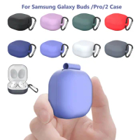 For Samsung Galaxy Buds Live /Buds Pro / Buds 2 Case Original Silicone keychain Carabiner Earphone Cover for Galaxy Buds 2 shell