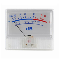 Square Box VU Meter DB Audio Level Header Testing Tool VU Meter Audio Equipment Tool DB Level Header for Home DIY Tool