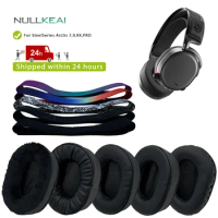 NULLKEAI Replacement Thicken Leather Earpads For SteelSeries Arctis 7,9,9X,PRO Headset Memory Sponge Cushion Sleeve